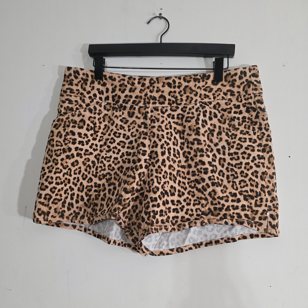 INC International Concepts Leopard Print Athletic Shorts